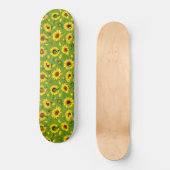 Waterverf Zonnebloem 4 Persoonlijk Skateboard (Voorkant)