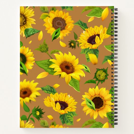 Waterverf Zonnebloem 5 Notitieboek (Achterkant)