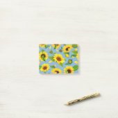 Waterverf Zonnebloem 6 Post-it® Notes (Op bureau)