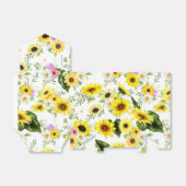 Waterverf Zonnebloem 7 Bedankdoosjes (Uitgevouwen)
