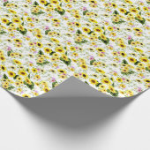 Waterverf Zonnebloem 7 Cadeaupapier (Hoek)