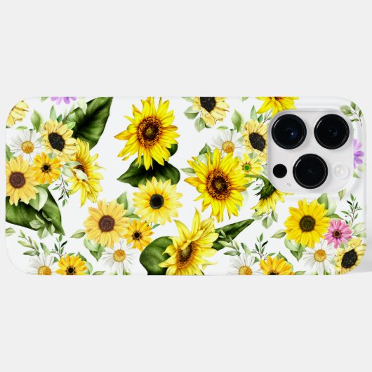 Waterverf Zonnebloem 7 Case-Mate iPhone Case (Achterkant (horizontaal))