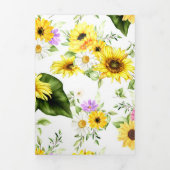 Waterverf Zonnebloem 7 Drieluik Kaart (Cover)