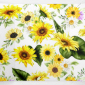 Waterverf Zonnebloem 7 Drieluik Kaart (Binnenkant midden)