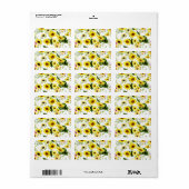 Waterverf Zonnebloem 7 Etiket (Full Sheet)