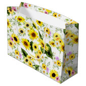 Waterverf Zonnebloem 7 Groot Cadeauzakje (Achterkant Gekanteld)