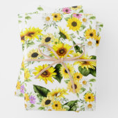 Waterverf Zonnebloem 7 Inpakpapier Vel (In situ)