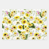 Waterverf Zonnebloem 7 Inpakpapier Vel (Voorkant)