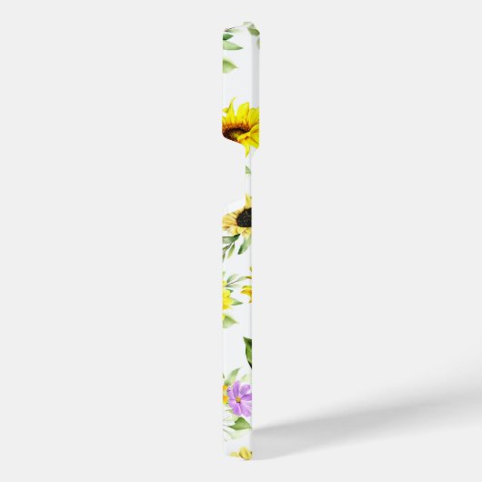 Waterverf Zonnebloem 7 iPhone Hoesje (Rechterkant)