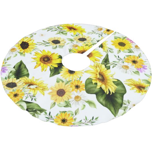 Waterverf Zonnebloem 7 Kerstboom Rok (Gekanteld)