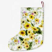 Waterverf Zonnebloem 7 Kleine Kerstsok (Achterkant)