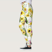 Waterverf Zonnebloem 7 Leggings (Links)