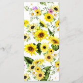 Waterverf Zonnebloem 7 Menu (Voorkant)