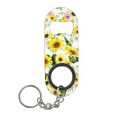 Waterverf Zonnebloem 7 Mini Flessenopener (Voorkant)