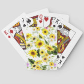 Waterverf Zonnebloem 7 Pokerkaarten (Achterkant)