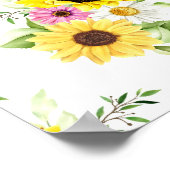 Waterverf Zonnebloem 7 Poster (Hoek)