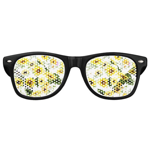 Waterverf Zonnebloem 7 Retro Zonnebril (Voorkant)