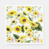 Waterverf Zonnebloem 7 Servet (Voorkant)