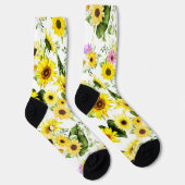 Waterverf Zonnebloem 7 Sokken (Rechts)