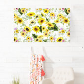 Waterverf Zonnebloem 7 Spandoek (Insitu)