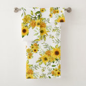 Waterverf Zonnebloem 8 Bad Handdoek (Insitu)