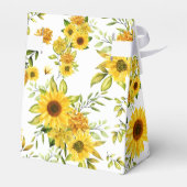 Waterverf Zonnebloem 8 Bedankdoosjes (Achterkant)
