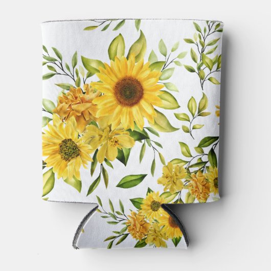 Waterverf Zonnebloem 8 Blikjeskoeler (Voorkant)