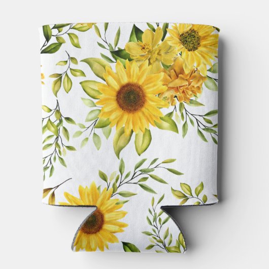 Waterverf Zonnebloem 8 Blikjeskoeler (Achterkant)