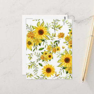 Waterverf Zonnebloem 8 Briefkaart