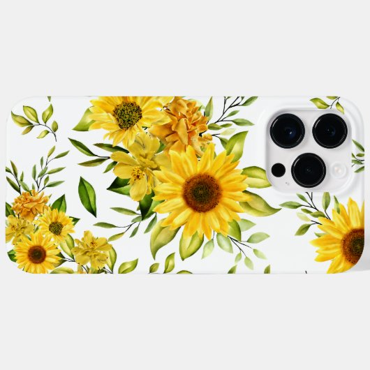 Waterverf Zonnebloem 8 Case-Mate iPhone Case (Achterkant (horizontaal))