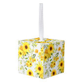 Waterverf Zonnebloem 8 Decoratie (Achter hoekig)