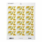 Waterverf Zonnebloem 8 Etiket (Full Sheet)