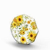 Waterverf Zonnebloem 8 Fotoblokken (Rechts)