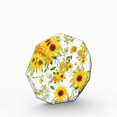 Waterverf Zonnebloem 8 Fotoblokken (Links)