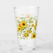 Waterverf Zonnebloem 8 Glas (Voorkant)