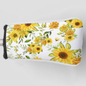 Waterverf Zonnebloem 8 Golfheadcover (Voorkant)
