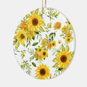 Waterverf Zonnebloem 8 Keramisch Ornament (Links)