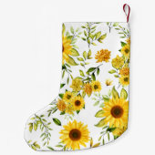 Waterverf Zonnebloem 8 Kleine Kerstsok (Achterkant)