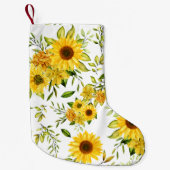 Waterverf Zonnebloem 8 Kleine Kerstsok (Voorkant)