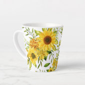 Waterverf Zonnebloem 8 Latte Mok (Linkerhoek)