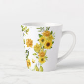 Waterverf Zonnebloem 8 Latte Mok (Rechts)