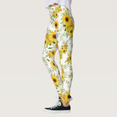 Waterverf Zonnebloem 8 Leggings (Links)