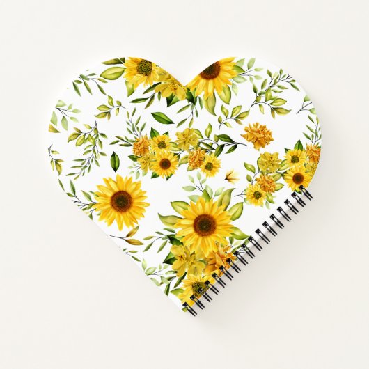 Waterverf Zonnebloem 8 Notitieboek (Achterkant)