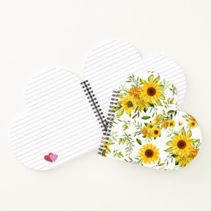 Waterverf Zonnebloem 8 Notitieboek