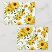 Waterverf Zonnebloem 8 Notitiekaartje (Voorkant / Achterkant)