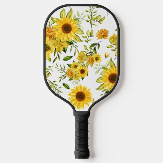 Waterverf Zonnebloem 8 Pickleball Paddle (Voorkant)