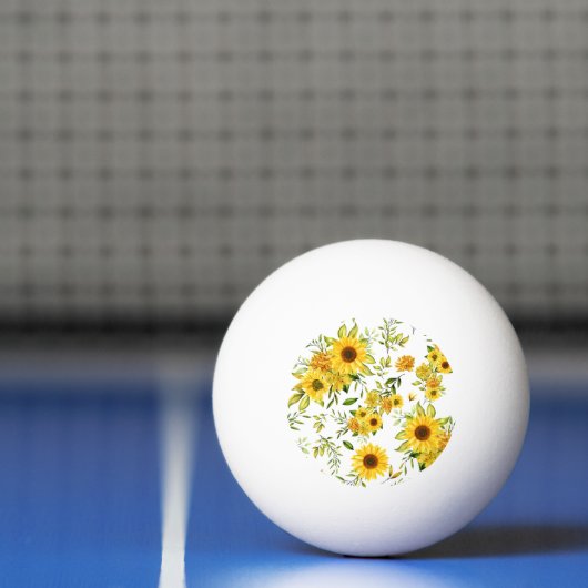 Waterverf Zonnebloem 8 Pingpongbal (Net)