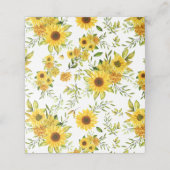 Waterverf Zonnebloem 8 Plaatskaartje (Buitenkant ongevouwen)