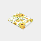 Waterverf Zonnebloem 8 Post-it® Notes (Schuin)