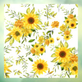 Waterverf Zonnebloem 8 Raamsticker (Vel 3)